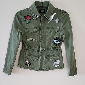 Hudson Jeans Olive Utility Kids Jacket with Patches